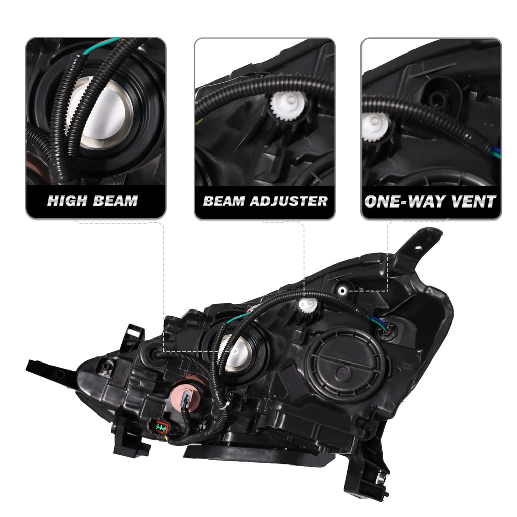 Halogen Headlight Assembly Compatible with 2016-2019 Nissan Sentra