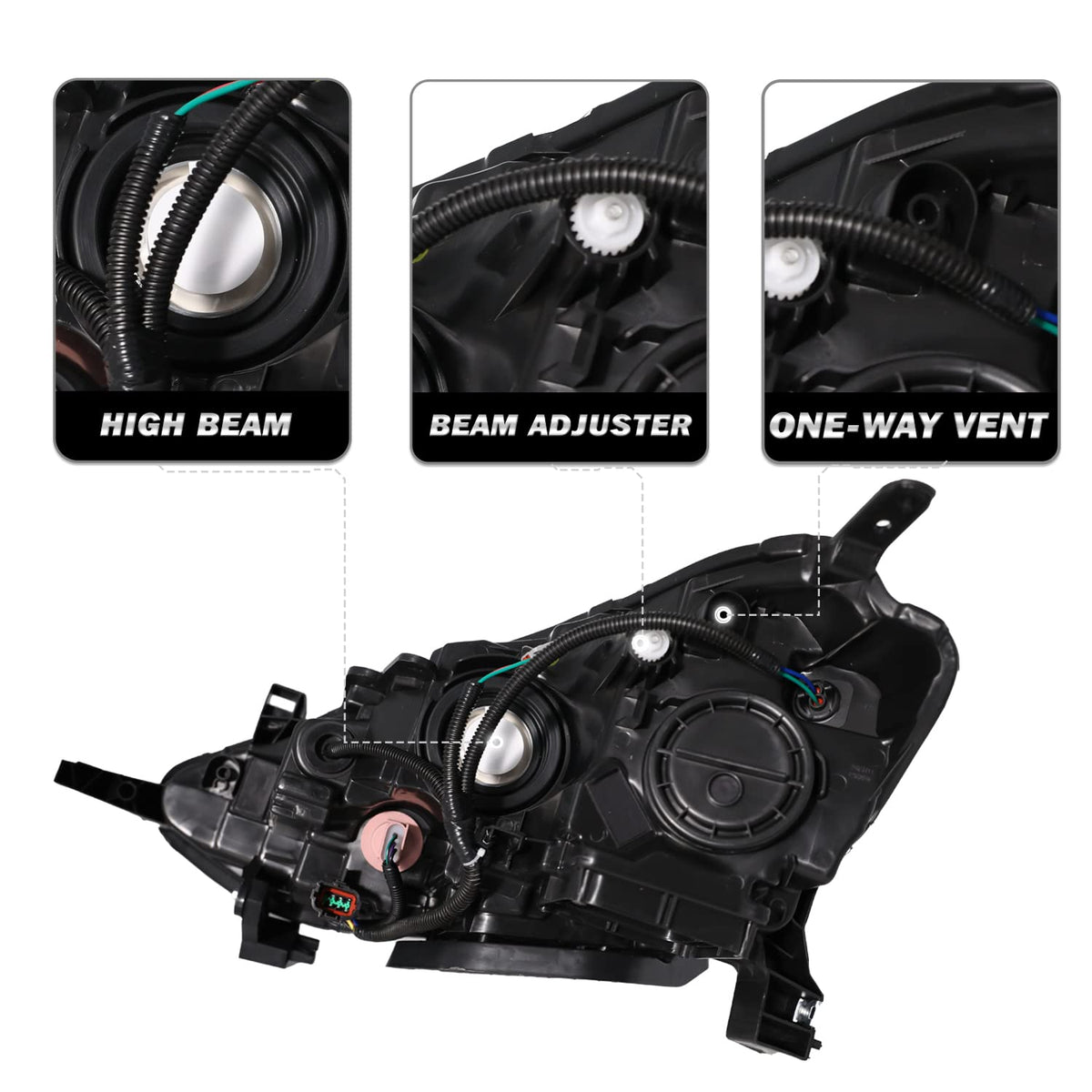 Halogen Headlight Assembly Compatible with 2016-2019 Nissan Sentra