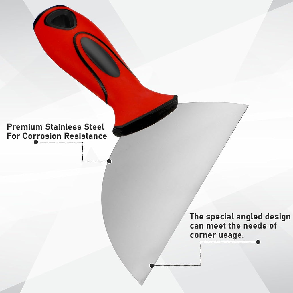 6" Clipped Drywall Pointing Knife Metal Hammer End Professional Finishing Tools High-quality Drywall Knife for Work