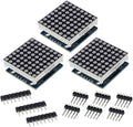 HiLetgo 3pcs MAX7219 8x8 Dot Matrix LED Display Module 5V MCU Control MAX7219 8 * 8 LED Dot Matrix DIY Kit