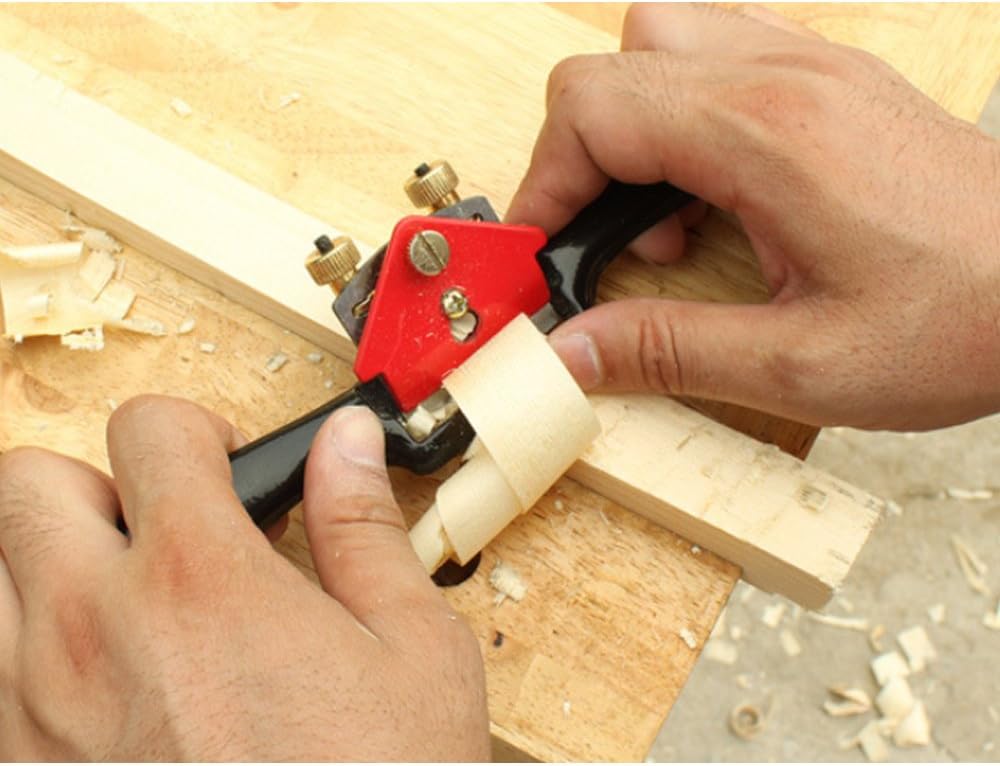 10'' Adjustable SpokeShave with Flat Base, Metal Blade Hand Tool Perfect for Wood Craft and Wood Working