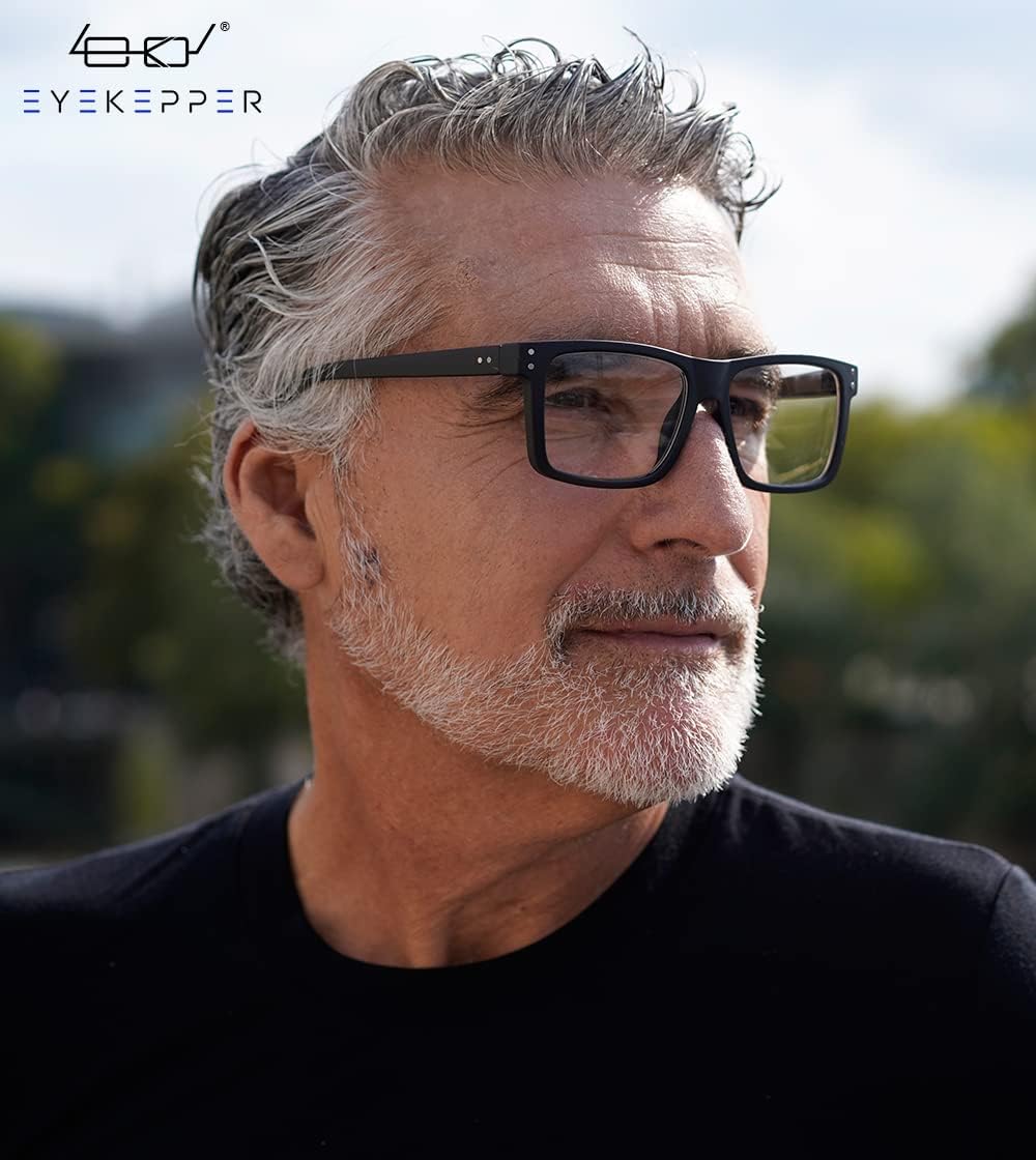 5-pack Oversized Reading Glasses Square Large Frame Readers for Men and Women - Black +2.00