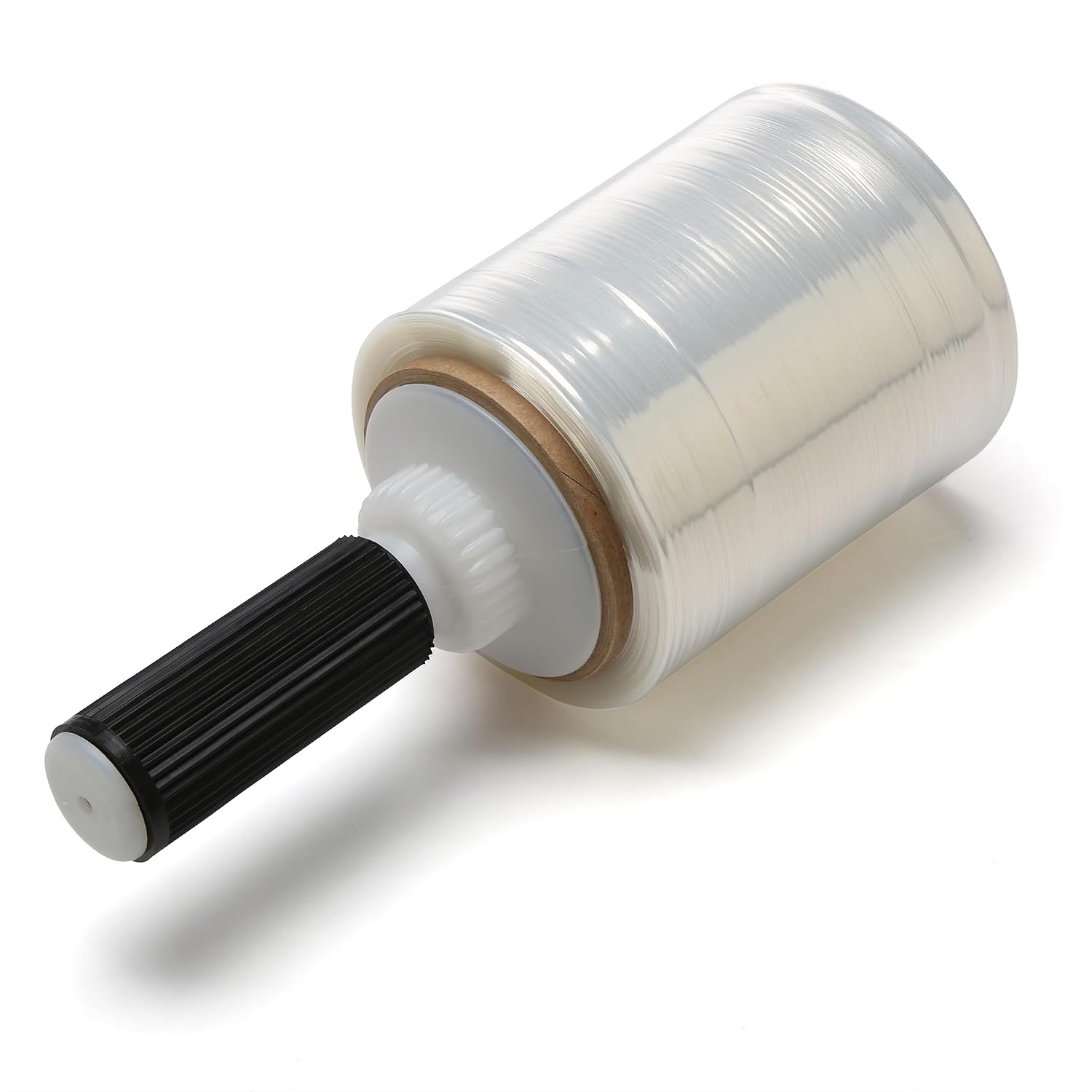 5" x 1,000 ft Clear Hand Stretch Wrap with Reusable Handle Included - 12 Rolls | Standard-Duty Film for Pallet