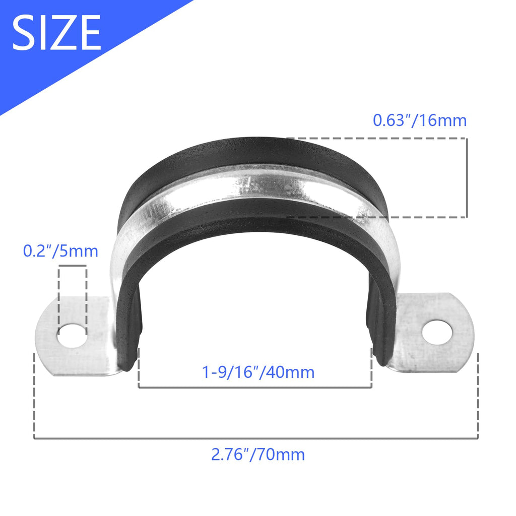 JDHGSHL 20PCS 1-9/16 Inch Reinforced Rigid Pipe Strap