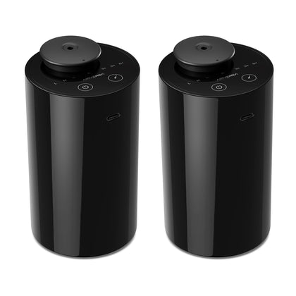 2 Pack AN6 Waterless Diffuser for Essential Oil, Black + Black