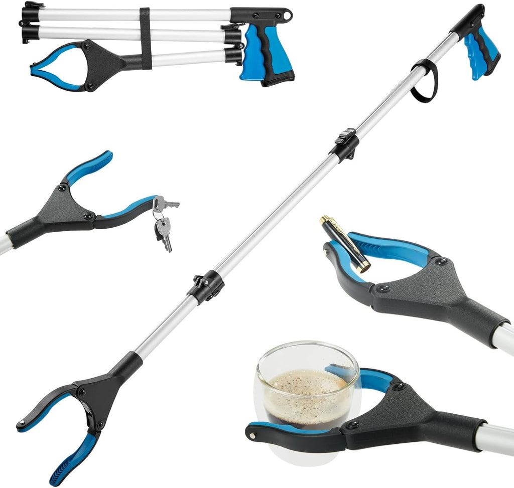 Upgraded 43 Inch Grabber Reacher Tool, Grabbers for Seniors, Extra Long Reacher Grabber Pickup Tool, Anti - Slip Wide