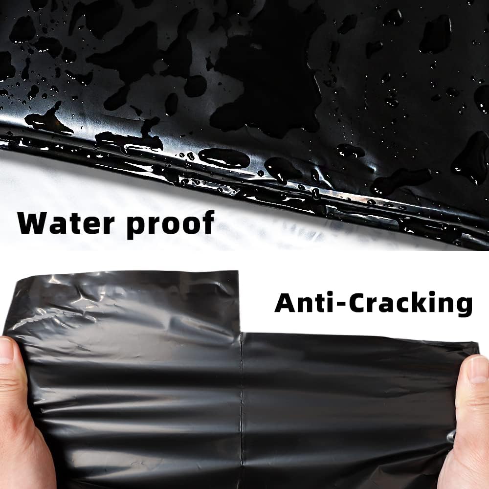 100 pcs 12x15.5 Inches Black Poly Mailers Shipping Envelopes, Strong Adhesive Sealing, Waterproof, and Tear-resistant