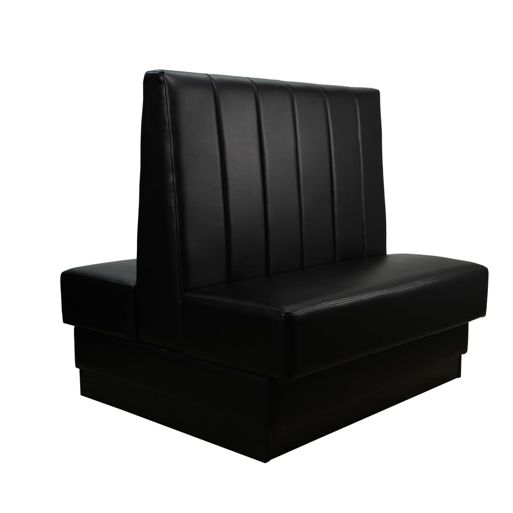 FDP Pro Series Channel Back Double-Sided Restaurant Booth - Black