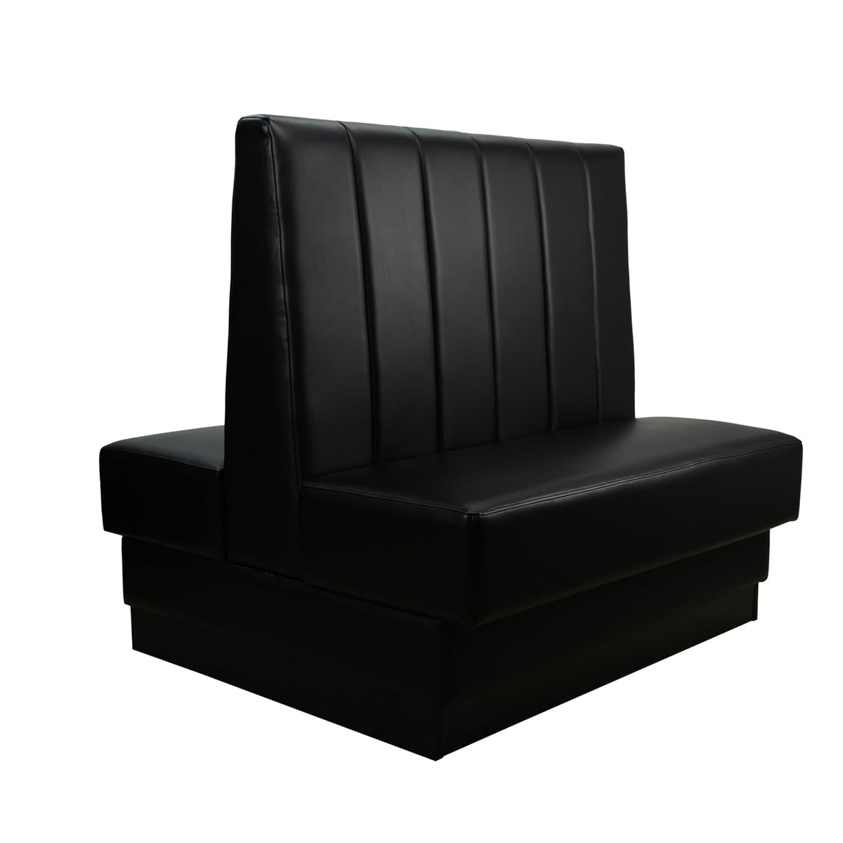 FDP Pro Series Channel Back Double-Sided Restaurant Booth - Black