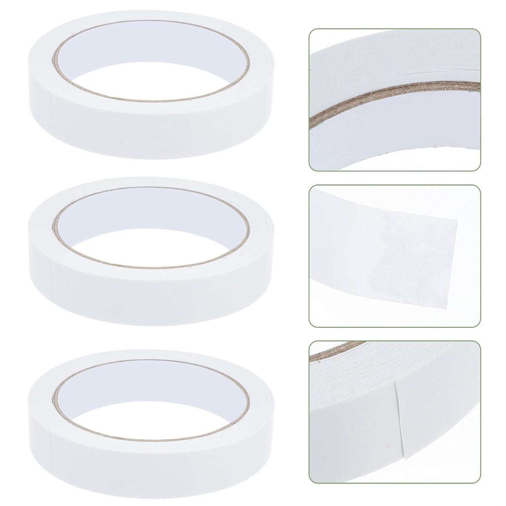 White Kraft Paper Tape 5 Pack, Self Adhesive Roll for Sealing