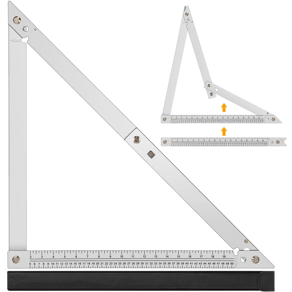 Relaxweex 24 Inch Folding Triangle Ruler Aluminum Framing Square