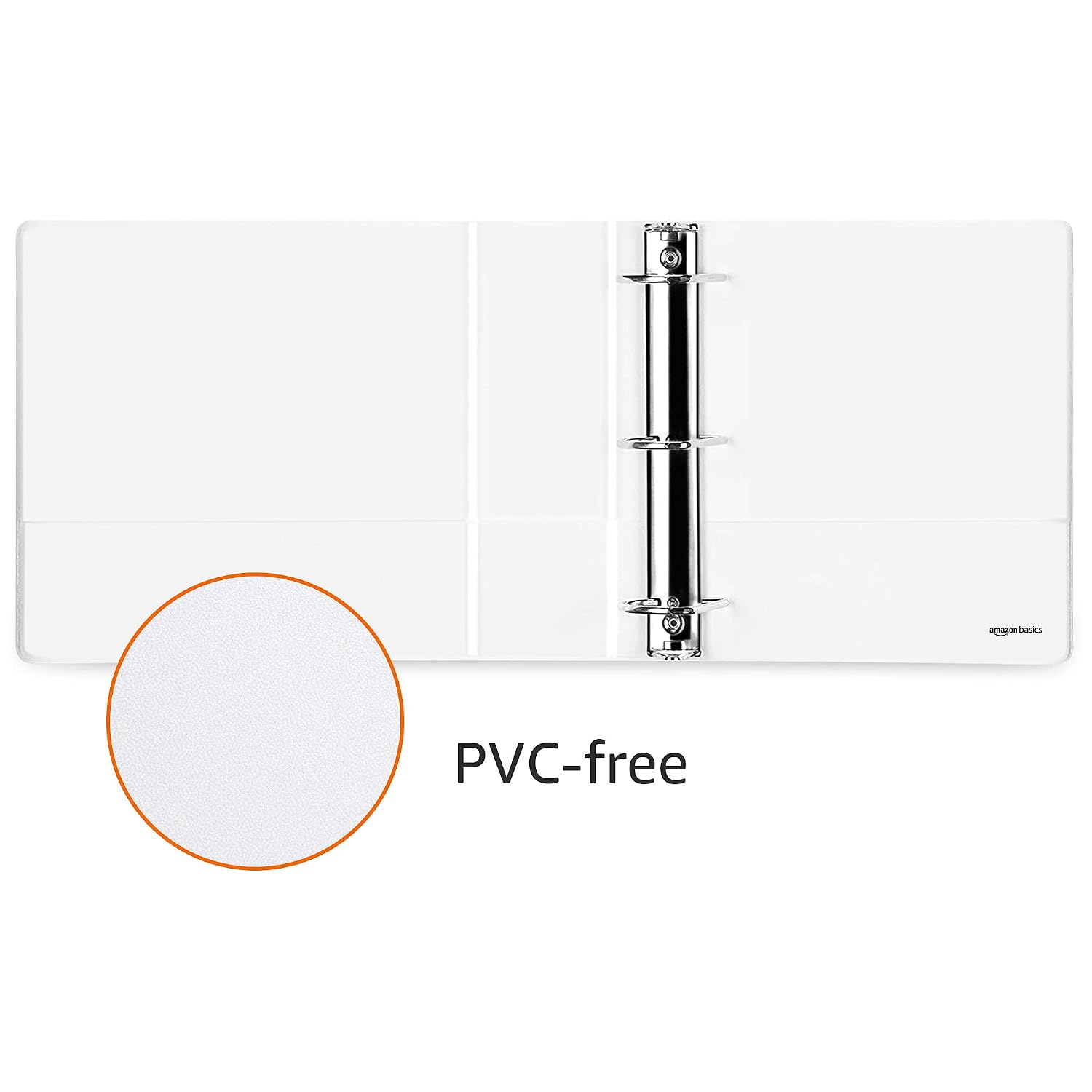 3 Ring Binders, 3 Inch D-Ring Organizer for School, Home Office, Paper Storage, White, 2 Pack