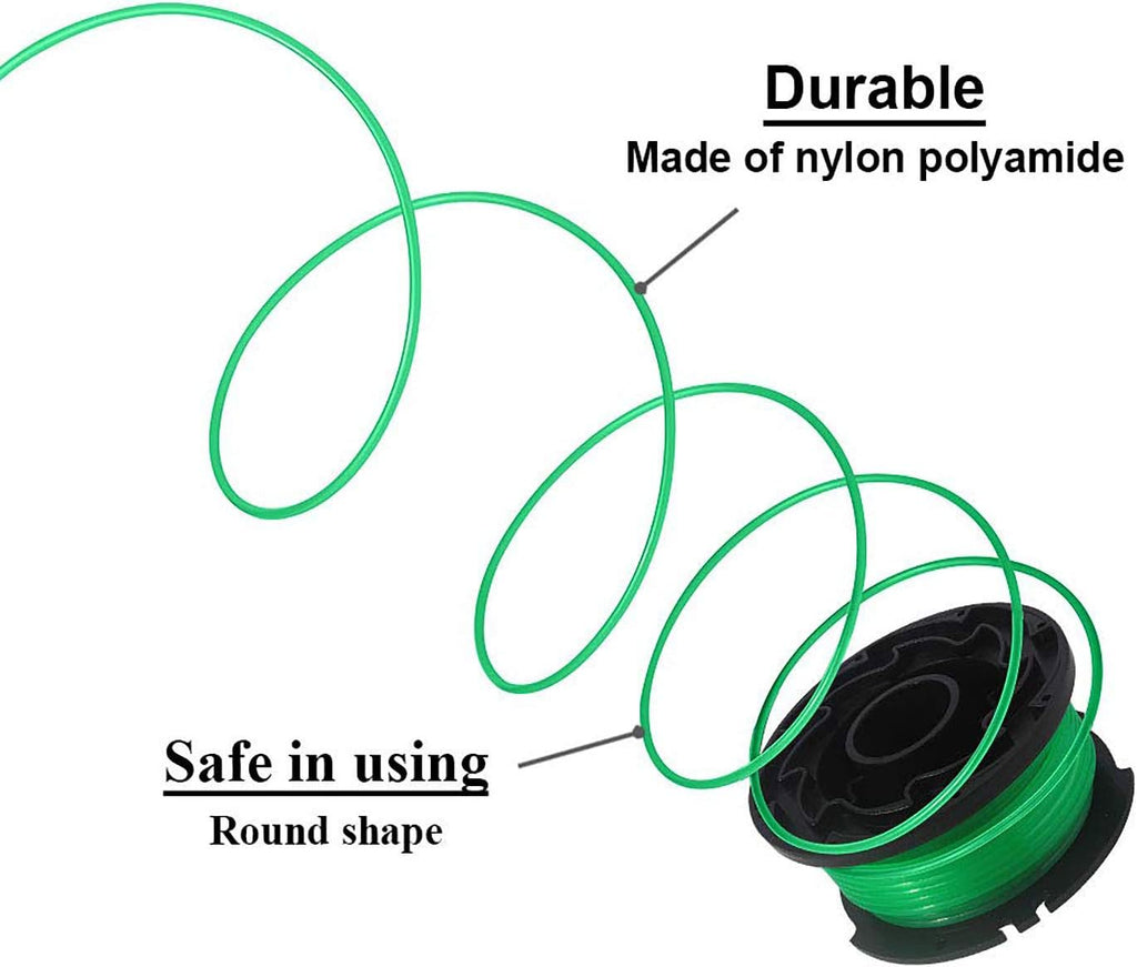SF-080 Trimmer Replacement Spools Compatible with Black Decker SF-080-BKP GH3000 GH3000R LST540 LST540B Weed Eater
