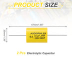 MECCANIXITY 2Pcs 33uF High-Frequency Divider Capacitor 250V
