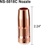 MIG Welding Nozzle NS-5818C Centerfire Slim 2-PK