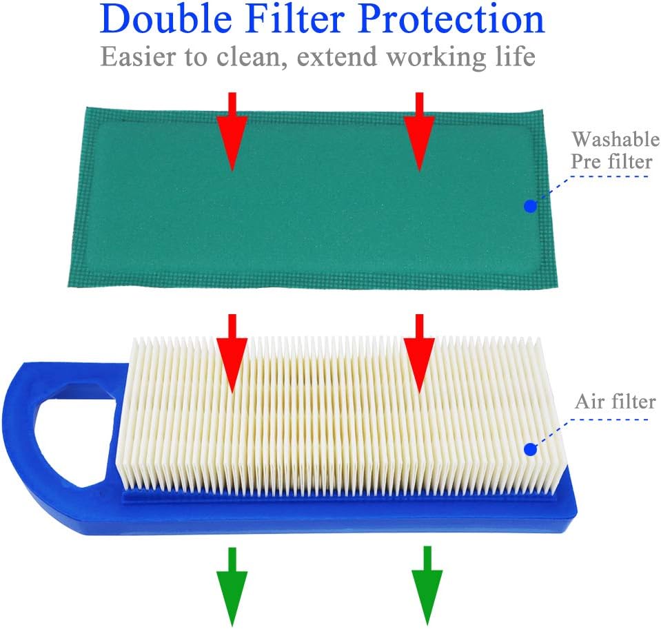 Air Filter 698083 795115 Air Filter for MTD Toro Craftsman 33425 LT1000 LT3000 Riding Mower 697015 Pre Filter 697153 797008 697634 Filter Pack of 2