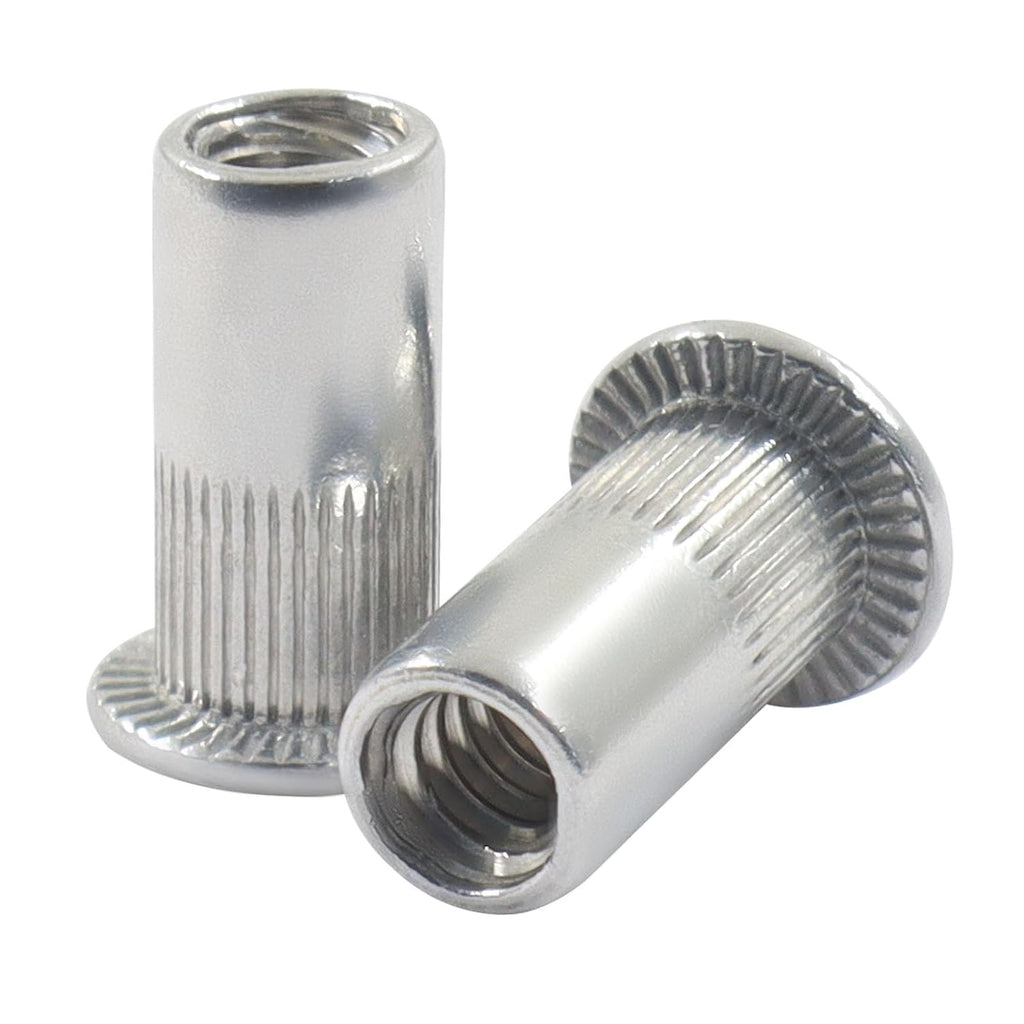 #6-32 Rivet Nuts, 100Pcs, Aluminum Flat Head