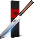 8 Inch Japanese Bread Knife, 9 Layers 10Cr15MoV High Carbon Steel