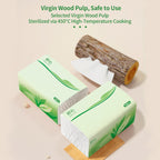 Ultra-Thick Facial Tissues 9000 Sheets, 5-Ply 1800 Draws Green Tea Scented Small Soft Pack Paper Tissue, Travel Size