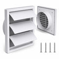 External Gravity Grille Vent for Dryer Vent Cover 100mm (4") rear spigot