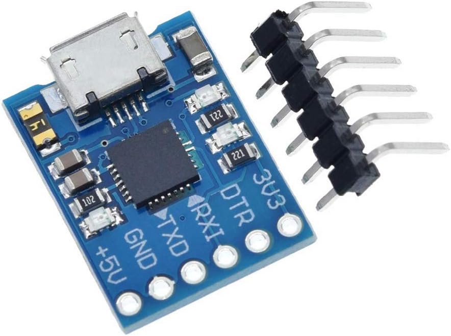 HiLetgo 2pcs CP2102 Micro USB to UART TTL Module 6 Pin Serial Converter STC Replace FT232