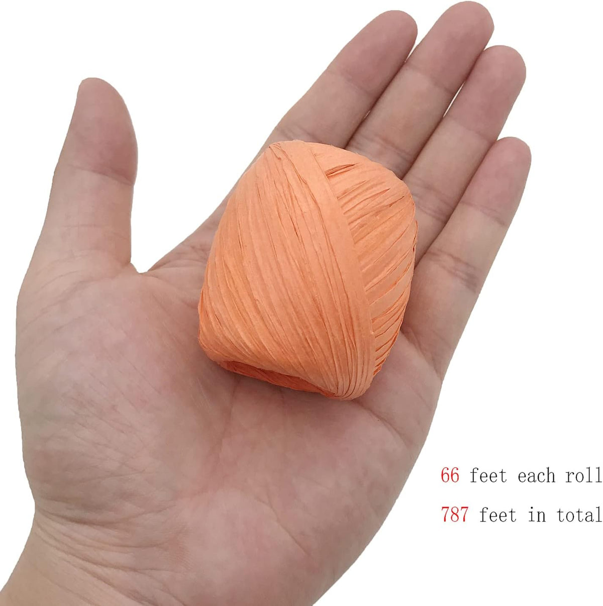12 Rolls Raffia Paper Ribbon, 787 Feet Raffia Twine String