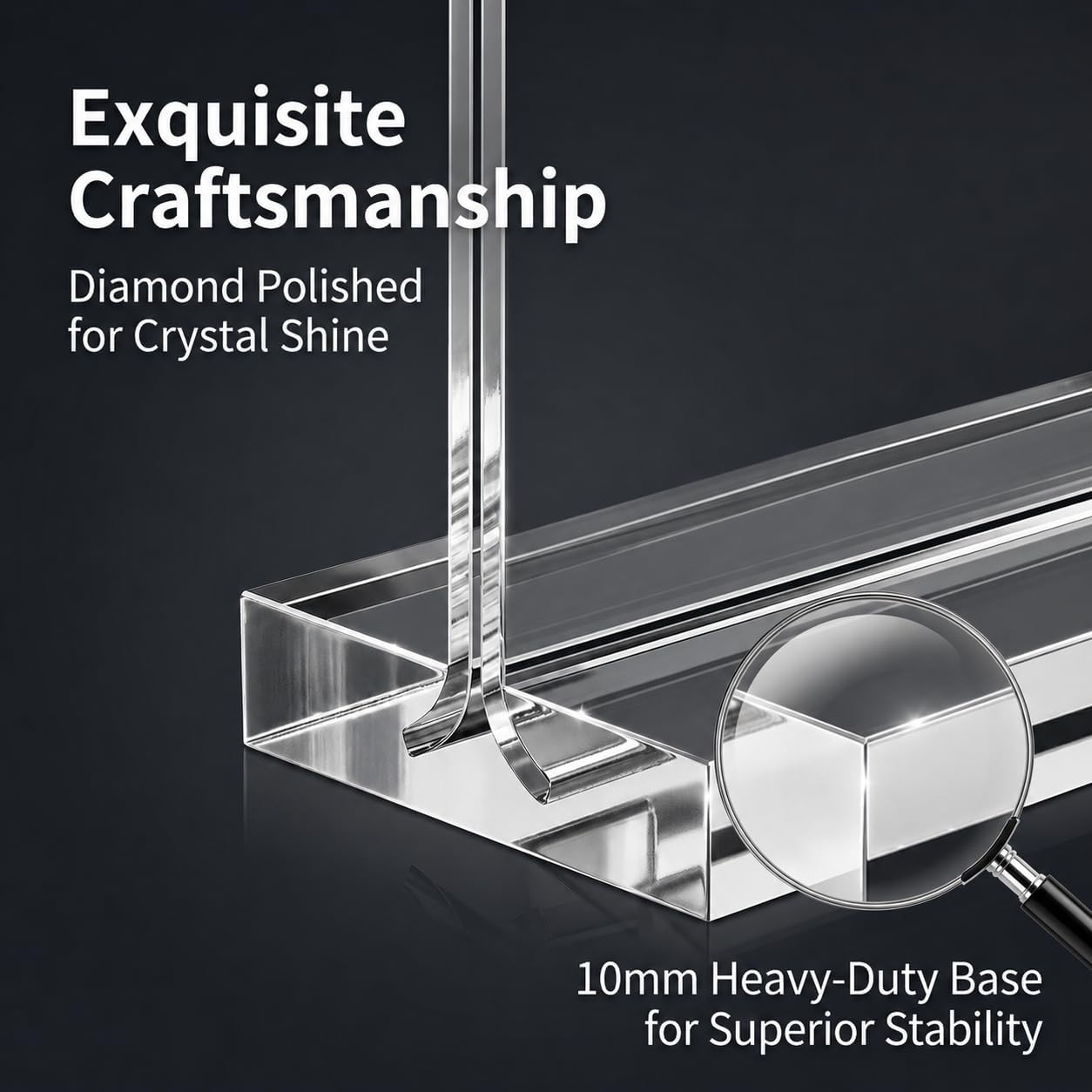10 Pack Acrylic Sign Holder 8.5 x 11, Double Sided Clear Tabletop Display Stand with T-Shaped Base, Plastic Table