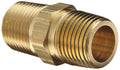 Dixon Valve & Coupling BCN50 Brass Fitting, Hex Nipple, 1/2" NPT Male