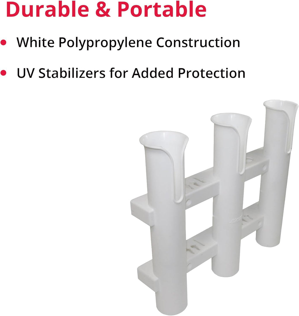 3-Rack Fishing Rod Holder for Your Boat, Pontoon, Garage – Convenient Storage for Fishing Poles, Pliers, Filet Knives