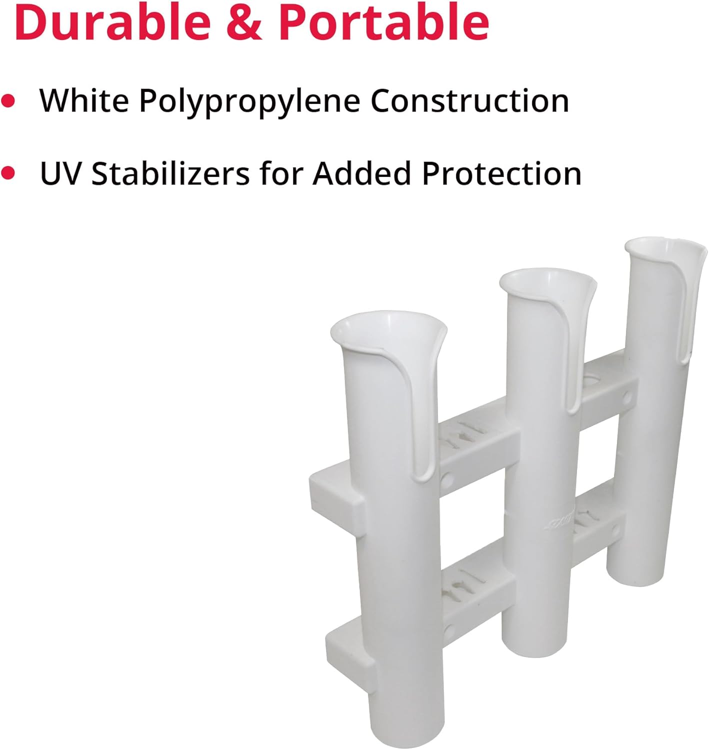 3-Rack Fishing Rod Holder for Your Boat, Pontoon, Garage – Convenient Storage for Fishing Poles, Pliers, Filet Knives