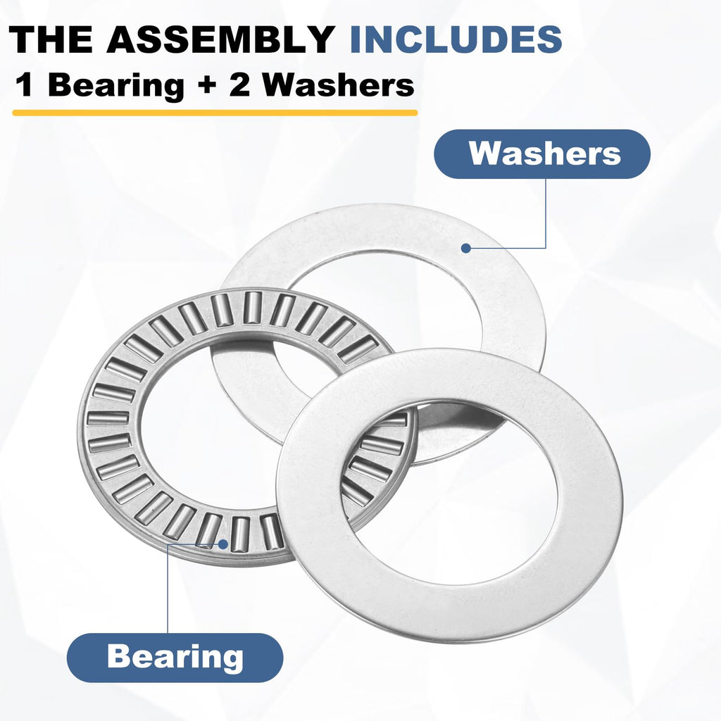 uxcell 10 Sets NTA1427 Thrust Needle Roller Bearings with Washers, ID 7/8"