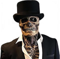 Halloween Skull Mask,Scary Full Head Horror Mask with Movable Jaw, Scary Realistic Latex Helmet Cosplay Party Props