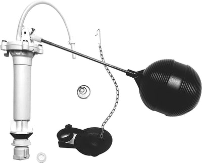 Complete Toilet Repair Kit, Fill Valve & Flapper, White (80816)