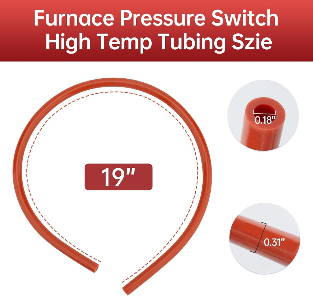 79-21491-83 Pressure Switch Hose for Rheem Furnace, 3/16 I.D. X 18"