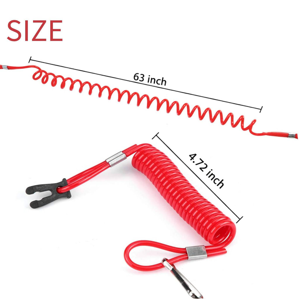 Klanata Kill Switch Lanyard for Suzuki, Boat Outboard Emergency Stop Cord