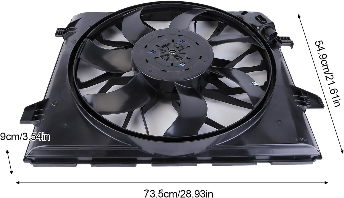 Radiator Cooling Fan Assembly 621134 55038994AI CH3115175 Compatible for Dodge for Durango 2011-2013, for Jeep for Grand Cherokee 2011-2013