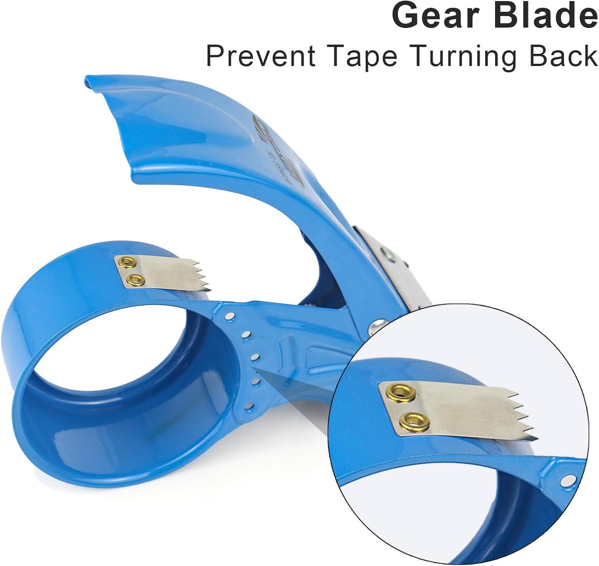 Metal Packing Tape Dispenser, 2.5inch Heavy Duty Handheld Heavy Tape Dispenser, 2Pcs, Blue
