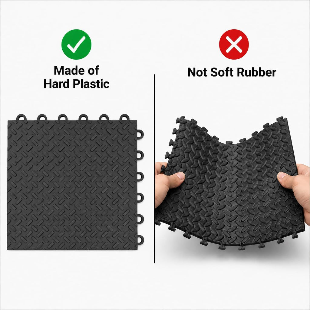 Garage Floor Tiles Interlocking Garage Flooring for Car Modular PlasticTile