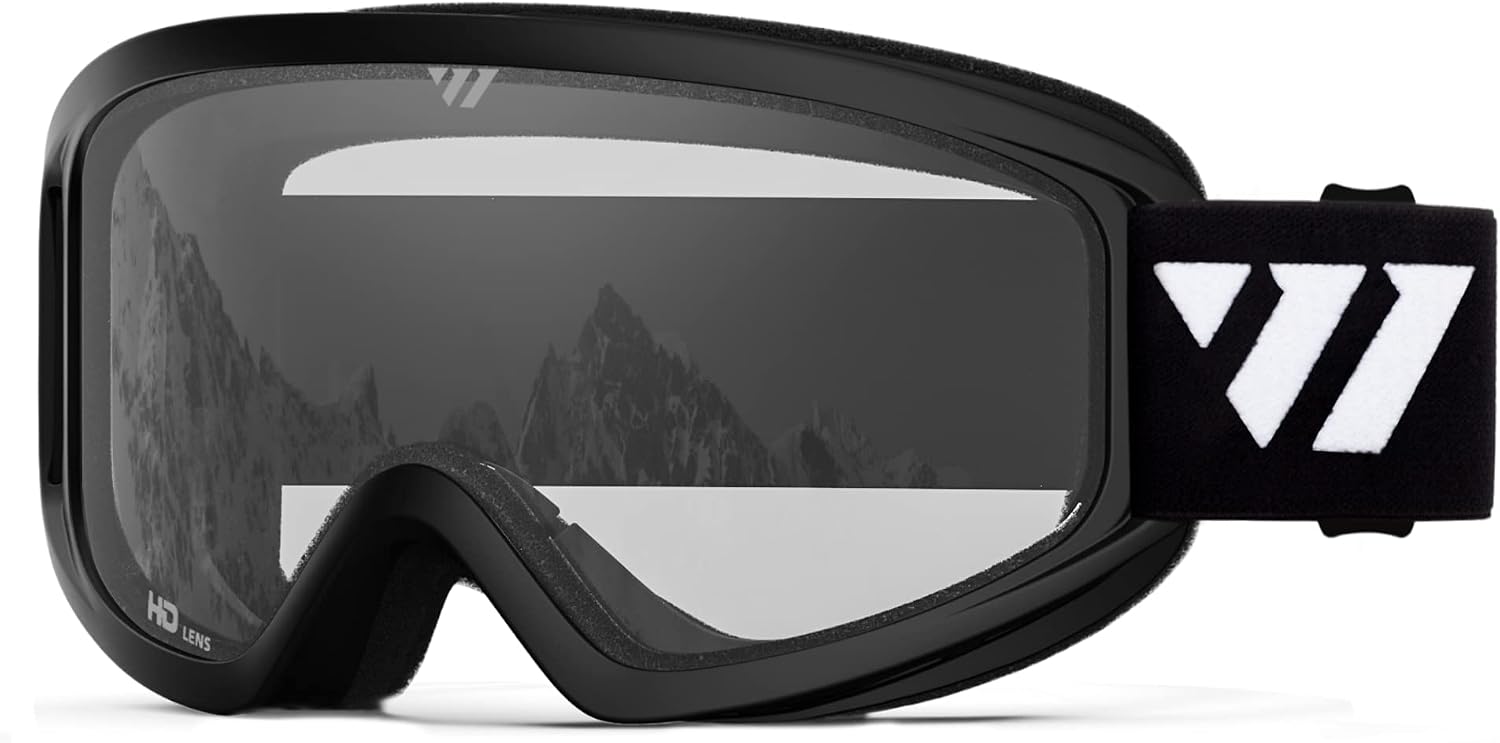 Ski Goggles - OTG Snow/Snowboard Goggles for Men, Women & Youth - 100% UV Protection W1