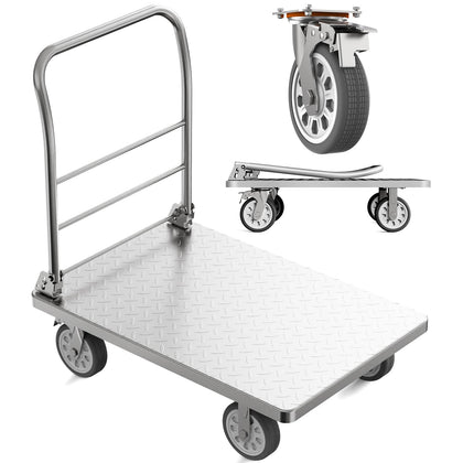 Heavy Duty Platform Truck, 2200lbs Folding Platform Cart