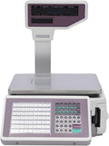 Commercial Digital Price Computing,Scale with Label Printer,Pole Display 66lb Weighing Range for Supermarket, Deli