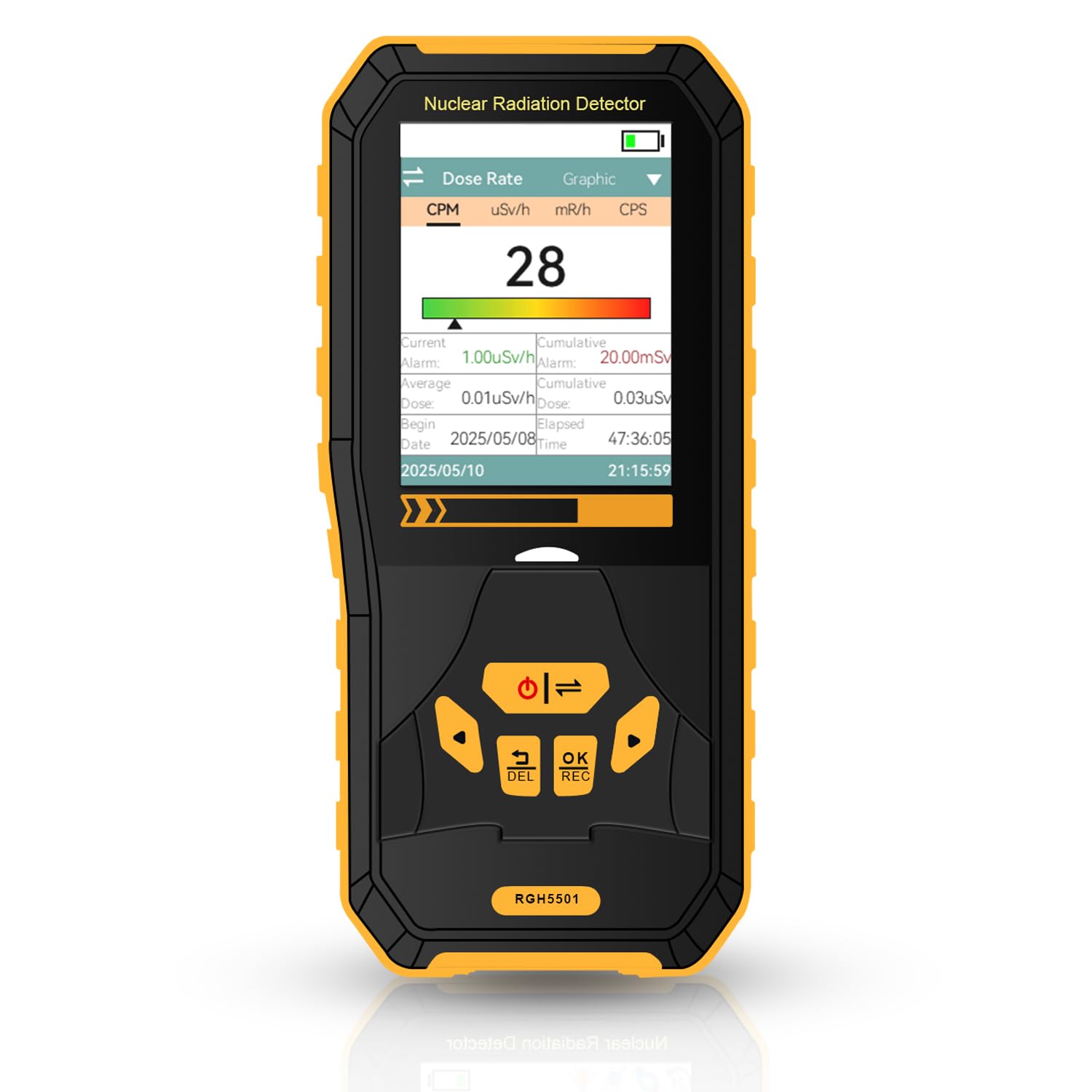 Nuclear Radiation Detector, Geiger Counter Dosimeter for Beta Gamma X-ray Monitoring Tester