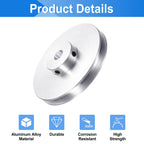 uxcell 2Pcs Single Groove Pulley, 10mm Fixed Bore 80mm Outer Diameter Aluminum Alloy Mechanical Belt Pulley with Hex Wrench for 6mm PU Round Belt