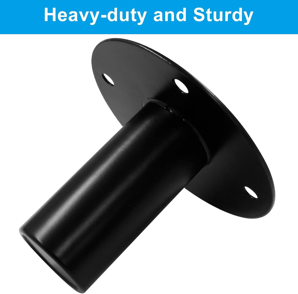 2 pcs Speaker Stand Top Bracket, 107 * 85mm/4.25 * 3.3 Inch | Metal Speaker Mounts Hat, Black Studio Speaker Mount