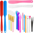 Silicone Stir Sticks Kit 16Pcs, Silicone Epoxy Brush, Silicone Stirring Tool, Mixing Spoon, Silicone Scraper DIY