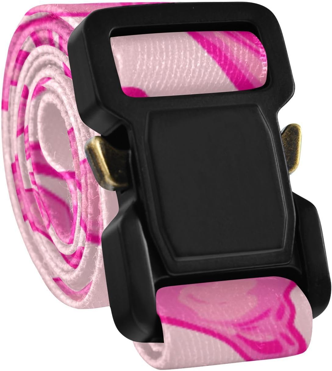 Bow Tie Adjustable Kids Elastic Belts, Girls Boys Stretch Waist Belt with Aluminum Alloy Buckle