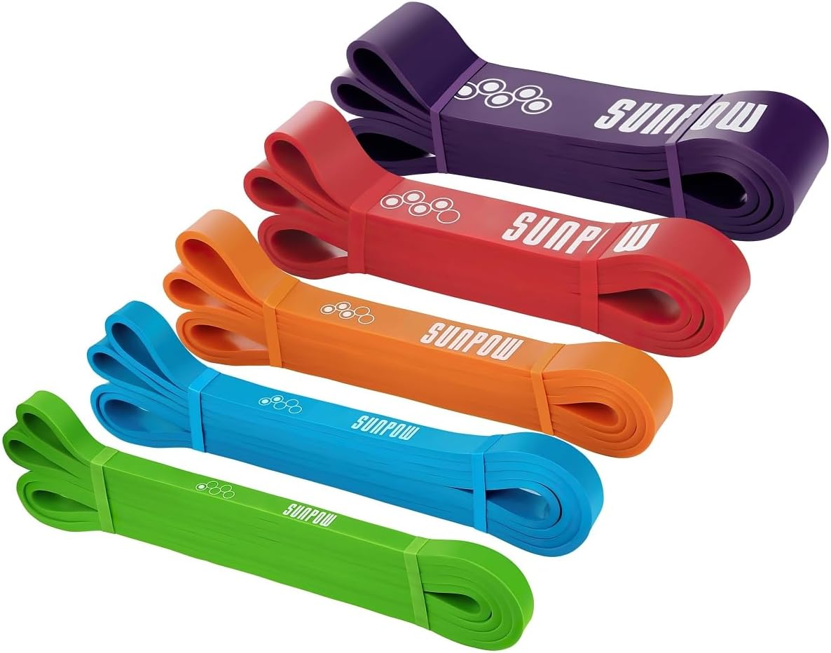 Pull Up Assistance Bands, Set of 5 Heavy Duty Resistance Bands for Men & Women, Natural Latex Exercise Bands for