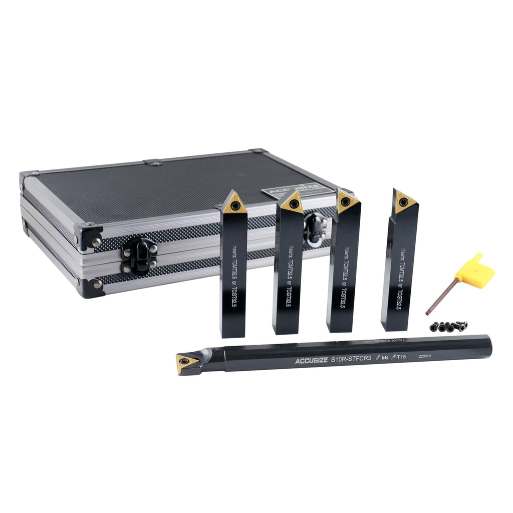 Accusize Industrial Tools Mini Indexable Turning Tool Boring, 5/8 in