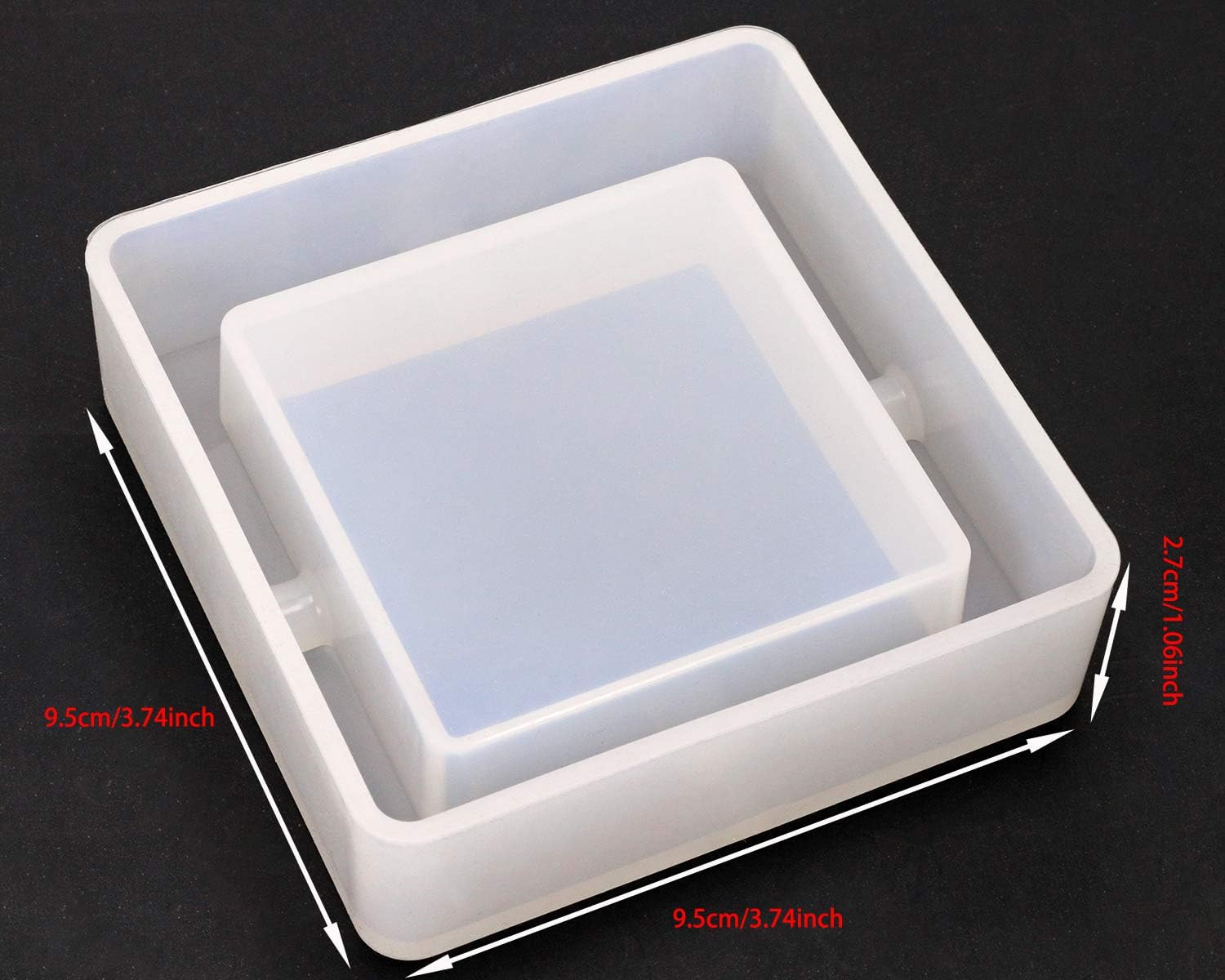Ashtray Mould, Silicone Molds, Square Mold for Resin, Casting Mold Ashtray, Mold for Resin Casting DIY Art Craft