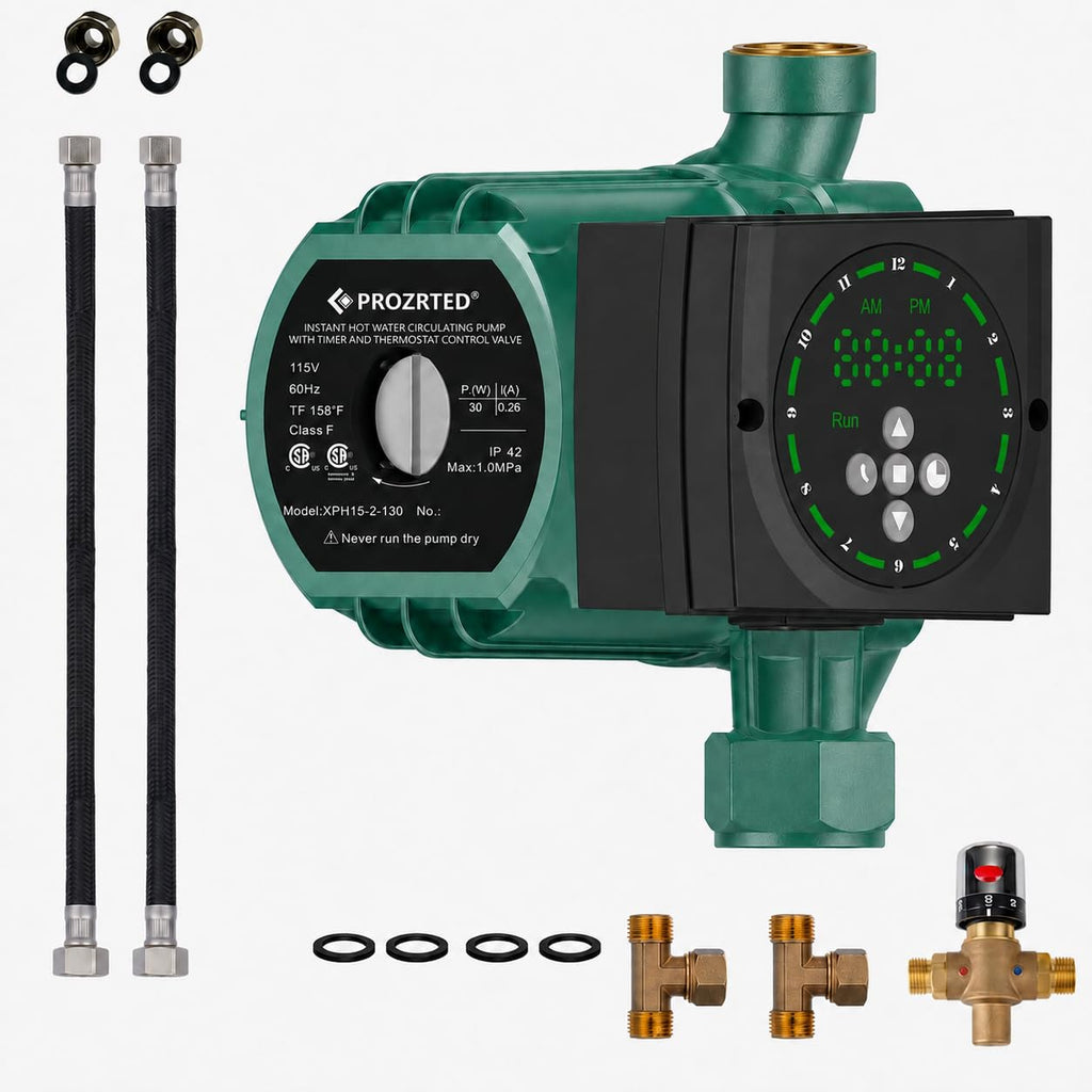 PROZRTED Hot Water Recirculating Pump System for Tank Water Heaters